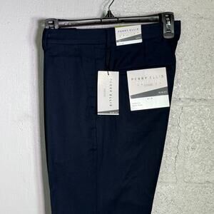 Perry Ellis Portfolio Men's Slim-Fit NonIron Stretch Dress Pants Blue 30x30 $95